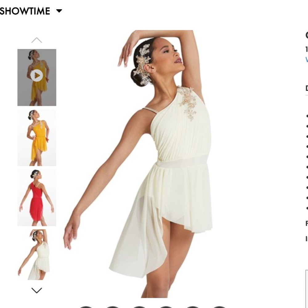 WEISSMAN dress ballet lyrical ivory CLARITY 12294 Multiple Sizes